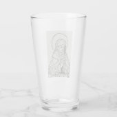 Verre Saint Monica mère de l'Augustin d'Hippo (Dos)