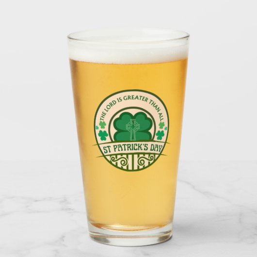 Verre Saint Patrick’s Day (Devant (rempli))