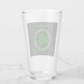 Verre Saint Patrick, Shamrock vert (Dos)