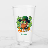 Verre Saint Patrick Toast irlandais de Sainte Sainte-Cla (Devant)