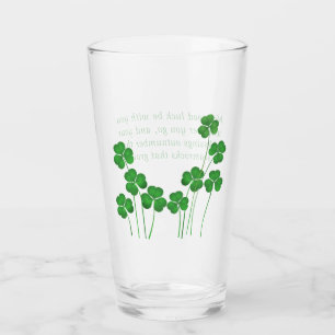 Verre Saint Patrick's Day Irish Blessing Pint Glass