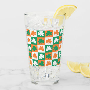 Verre Saint Patrick's Day Irlandais Shamrock Clover Beer