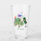 Verre Saint Patrick's day Leprechaun avec texte (Dos)