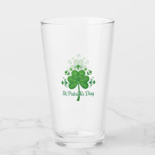 Verre Saint Patrick's Day Motif (Devant)
