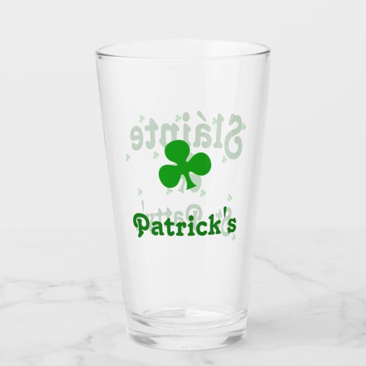 Verre Saint Patrick's day toast Cheer : Sláinte (Dos)