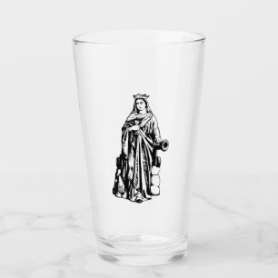 Verre Sainte-Barbe la Grande Martyre Art Graphique Sacré