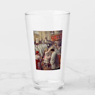 Verre Sainte Thérèse jette des fleurs au Saint Sacrement
