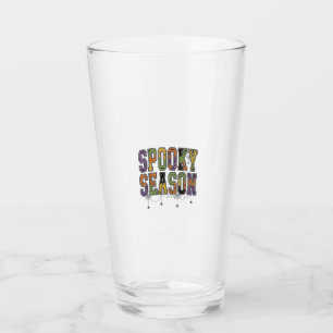 Verre Saison effrayante typographie Halloween vintage De