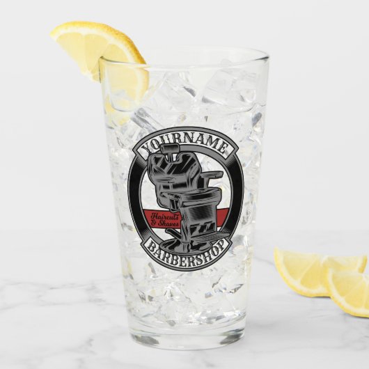 Verre Salon de coiffeur Retro Personnalisé (Devant glace)