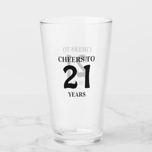 Verre Salutations à 21 ans (Dos)