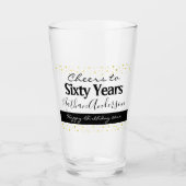 Verre Salutations à 60 ans Personnalisé Anniversaire Sho (Devant)