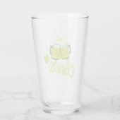Verre Salutations avec Shamrock - Saint Patrick Day (Dos)