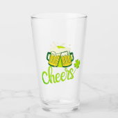 Verre Salutations avec Shamrock - Saint Patrick Day (Devant)