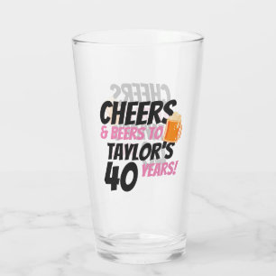 Verre Salutations et bières Anniversaire personnalisé