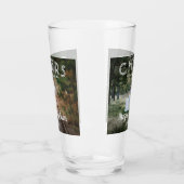 Verre Salutations joyeuses à jamais après mariage photo  (Gauche)