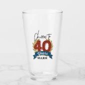 Verre Salutations jusqu'à 40 ans (Devant)