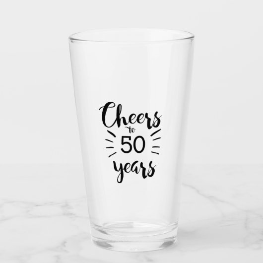 Verre Salutations jusqu'à 50 ans (Devant)