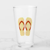 Verre Sandales d'été jaune Flip Flop (Devant)