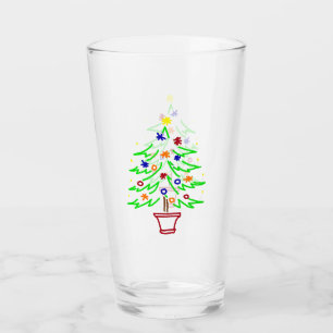 Verre Sapin de Noël Rétro