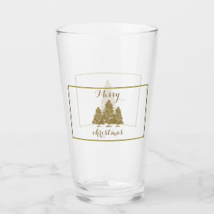 Verre Sapins de Noël en Or