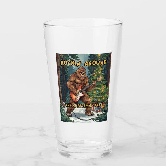 Verre Sasquatch Guitar Rockin' Around Christmas Tree (Devant)