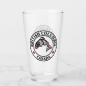 Verre Saumon d'art amérindien Red Black White Haida (Dos)