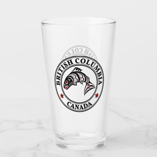 Verre Saumon d'art amérindien Red Black White Haida (Dos)