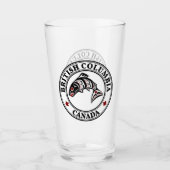 Verre Saumon d'art amérindien Red Black White Haida (Devant)