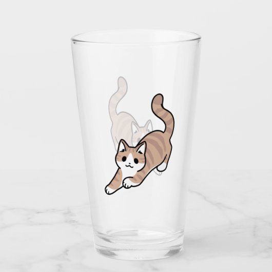 Verre Sauter Purr Jump : Conception de chat joueuse avec (Devant)