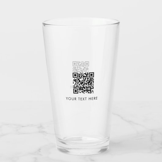 Verre Scannable Business Website QR Code Publicité (Dos)