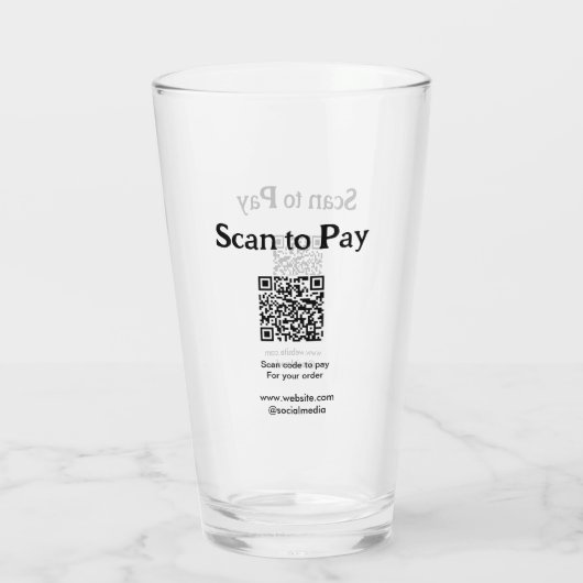 Verre Scanner pour payer la commande QR code ajouter un (Dos)