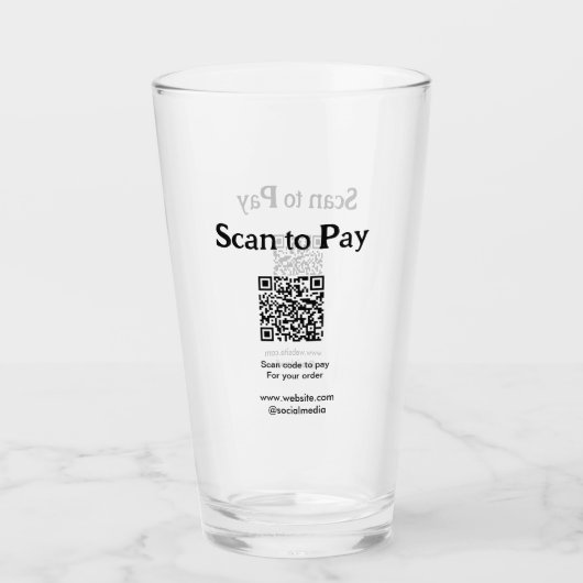 Verre Scanner pour payer la commande QR code ajouter un (Devant)