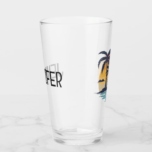 Verre Scène estivale tropicale (Droite)