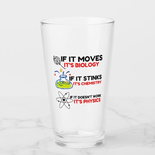 Verre Science BIOLOGY CHEMISTRY PHYSICS (Devant)