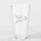 Verre Scorpio noir Scorpion étoile (Dos)