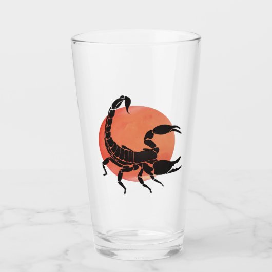 Verre Scorpio, signe zodiaque (Devant)