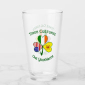 Verre Scot Lion irlandais drapeaux américains Shamrock p (Devant)