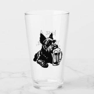 Verre Scotty Dog Drinking Beer Personalized Pint 