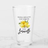 Verre Script de brosse moderne Aquarelle Lemons Limoncel (Devant)