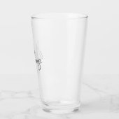 Verre Script moderne Monogramme personnalisé et nom (Gauche)