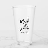 Verre Script tendance "Maid of Honor" Personnalisé (Devant)