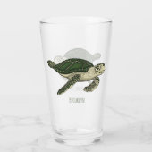 Verre Sea turtle cartoon (Dos)