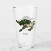 Verre Sea turtle cartoon (Devant)