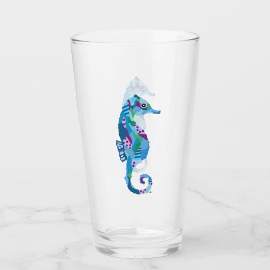 Verre Seahorse Glassware Tumbler Stein (Devant)