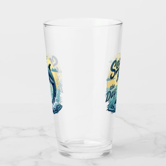 Verre Seas Day Retro Dolphin Océan esthétique (Droite)