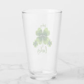 Verre Sentez Lucky St Patrick's Day Glass avec Shamrock (Dos)