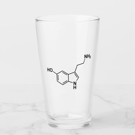 Verre sérotonine formule chimique éléments du symbole sc (Devant)