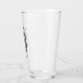 Verre "Serpentes" Simplement Éffrayant B&W Pint Glass (Gauche)