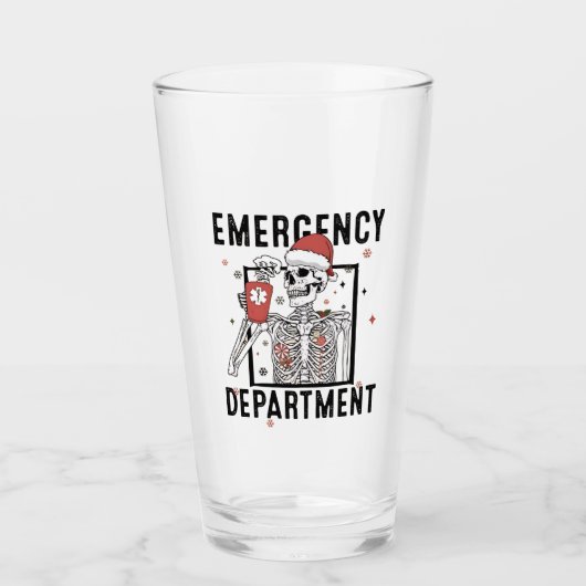 Verre Service d'urgence Skeleton Nuring Coffee Lover (Devant)