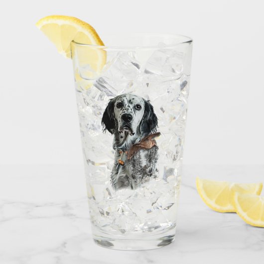 Verre Setter anglais (Devant glace)